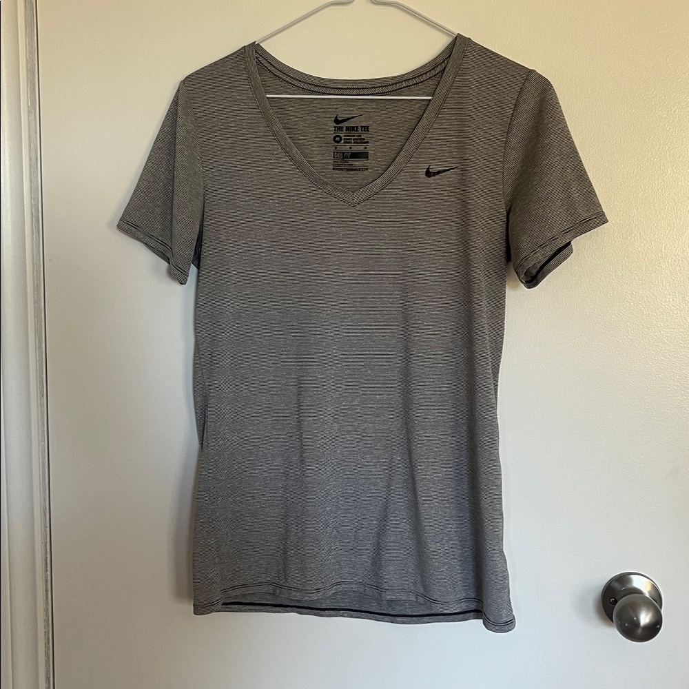 Nike Heather Gray V-Neck Tee
